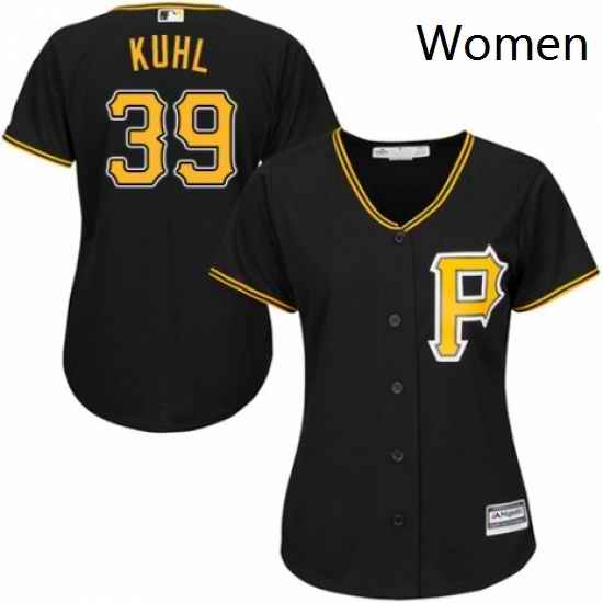 Womens Majestic Pittsburgh Pirates 39 Chad Kuhl Authentic Black Alternate Cool Base MLB Jersey